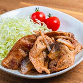 きのこ入り豚の生姜焼き